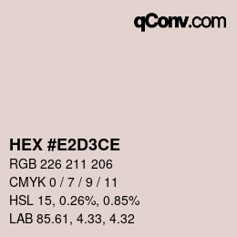 Color code: HEX #E2D3CE | qconv.com