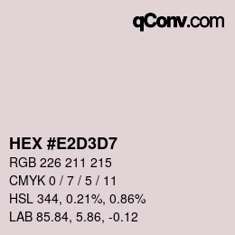 Color code: HEX #E2D3D7 | qconv.com