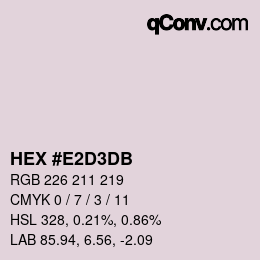 カラーコード: HEX #E2D3DB | qconv.com