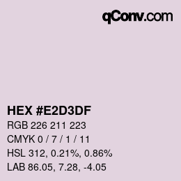 Color code: HEX #E2D3DF | qconv.com