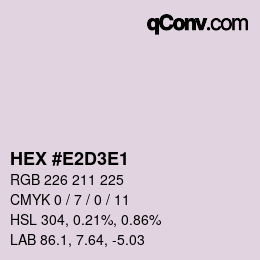 Color code: HEX #E2D3E1 | qconv.com