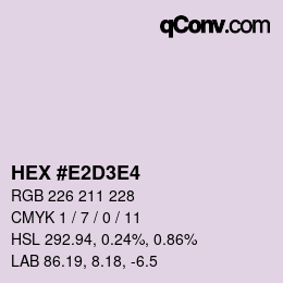 Color code: HEX #E2D3E4 | qconv.com