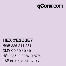 Color code: HEX #E2D3E7 | qconv.com