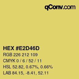 Color code: HEX #E2D46D | qconv.com