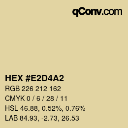 カラーコード: HEX #E2D4A2 | qconv.com