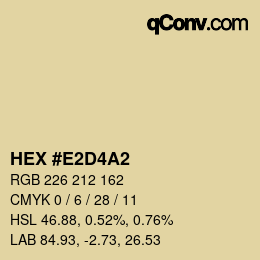 Color code: HEX #E2D4A2 | qconv.com