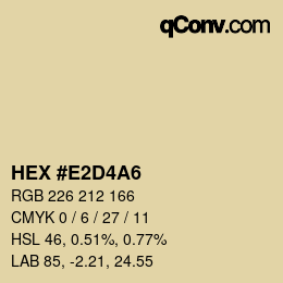 颜色代码: HEX #E2D4A6 | qconv.com
