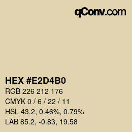 Color code: HEX #E2D4B0 | qconv.com