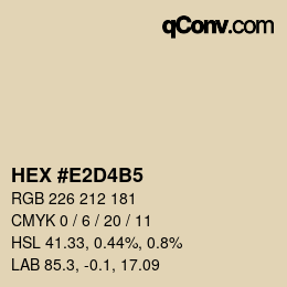 Color code: HEX #E2D4B5 | qconv.com