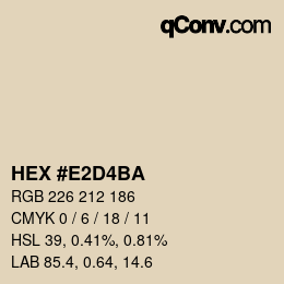 カラーコード: HEX #E2D4BA | qconv.com