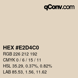 Color code: HEX #E2D4C0 | qconv.com