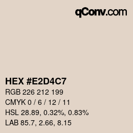Color code: HEX #E2D4C7 | qconv.com
