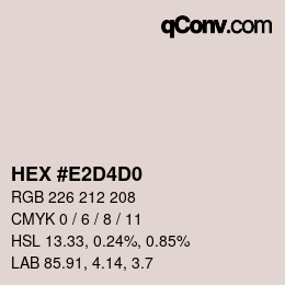 Color code: HEX #E2D4D0 | qconv.com