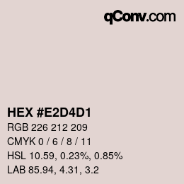 Color code: HEX #E2D4D1 | qconv.com