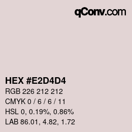 Color code: HEX #E2D4D4 | qconv.com