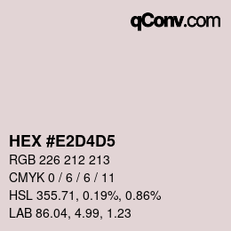 カラーコード: HEX #E2D4D5 | qconv.com