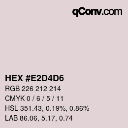 カラーコード: HEX #E2D4D6 | qconv.com