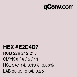 Color code: HEX #E2D4D7 | qconv.com