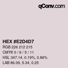 カラーコード: HEX #E2D4D7 | qconv.com