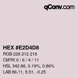 カラーコード: HEX #E2D4D8 | qconv.com