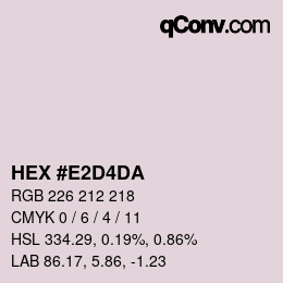 カラーコード: HEX #E2D4DA | qconv.com