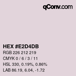 Color code: HEX #E2D4DB | qconv.com