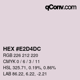 颜色代码: HEX #E2D4DC | qconv.com
