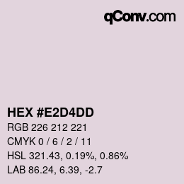 カラーコード: HEX #E2D4DD | qconv.com