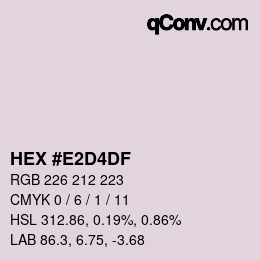 颜色代码: HEX #E2D4DF | qconv.com