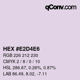 Color code: HEX #E2D4E6 | qconv.com