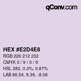 颜色代码: HEX #E2D4E8 | qconv.com