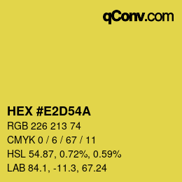 カラーコード: HEX #E2D54A | qconv.com