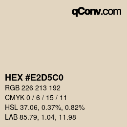カラーコード: HEX #E2D5C0 | qconv.com