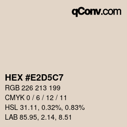 颜色代码: HEX #E2D5C7 | qconv.com