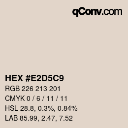 カラーコード: HEX #E2D5C9 | qconv.com