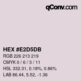 カラーコード: HEX #E2D5DB | qconv.com