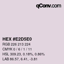 Color code: HEX #E2D5E0 | qconv.com