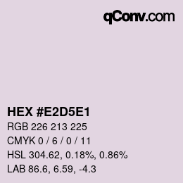 Color code: HEX #E2D5E1 | qconv.com