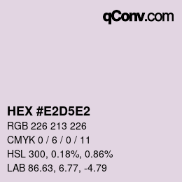 Código de color: HEX #E2D5E2 | qconv.com