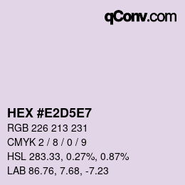 Color code: HEX #E2D5E7 | qconv.com