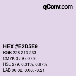 カラーコード: HEX #E2D5E9 | qconv.com