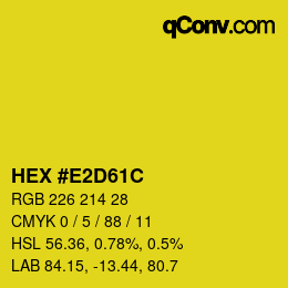 Color code: HEX #E2D61C | qconv.com