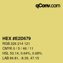 Color code: HEX #E2D679 | qconv.com