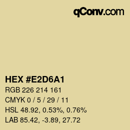 カラーコード: HEX #E2D6A1 | qconv.com