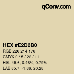 カラーコード: HEX #E2D6B0 | qconv.com