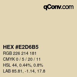 Color code: HEX #E2D6B5 | qconv.com