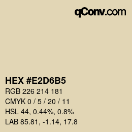 カラーコード: HEX #E2D6B5 | qconv.com