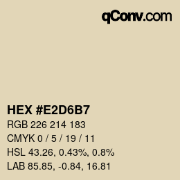 Color code: HEX #E2D6B7 | qconv.com