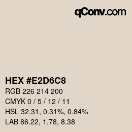 Color code: HEX #E2D6C8 | qconv.com