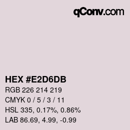 Color code: HEX #E2D6DB | qconv.com